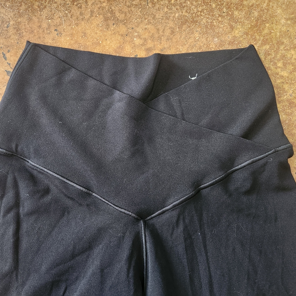 aerie Black High-Waist Athletic Bike Shorts - Picture 2 of 6
